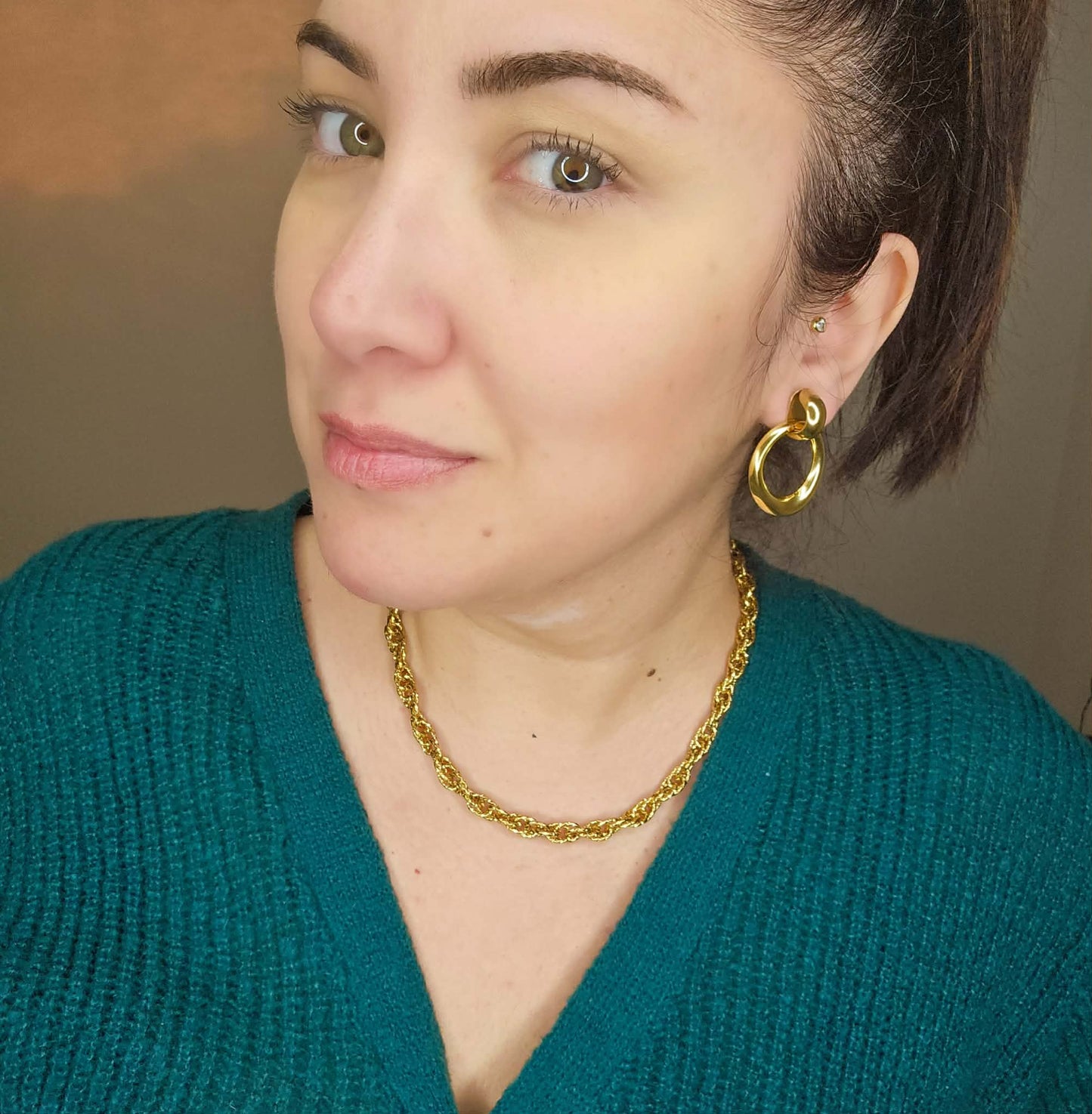 Boucles d'oreilles dorées Ornella