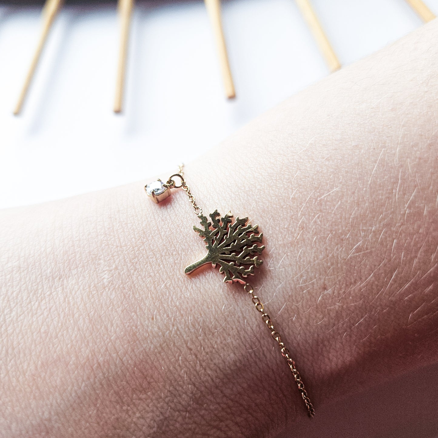 Bracelet arbre de vie et strass