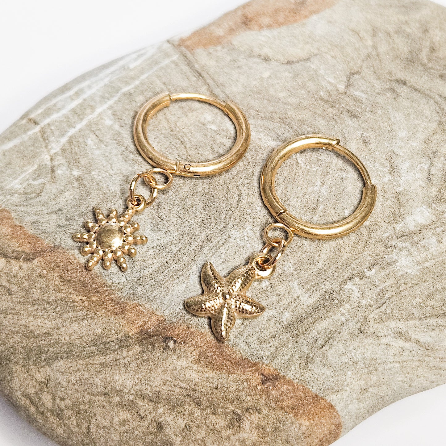 Boucles d'oreille sun & starfish