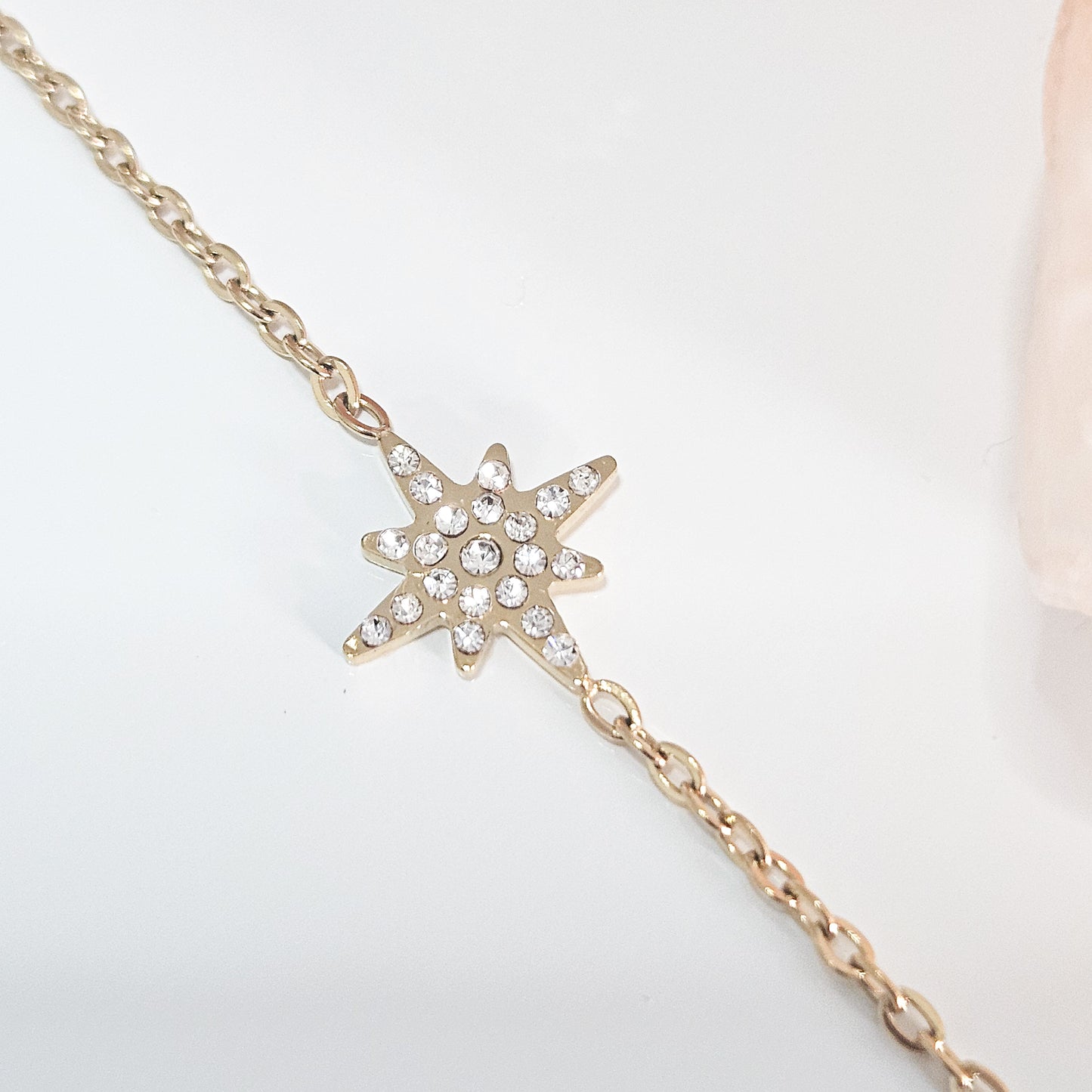 Bracelet dorée étoile strass NEBULA