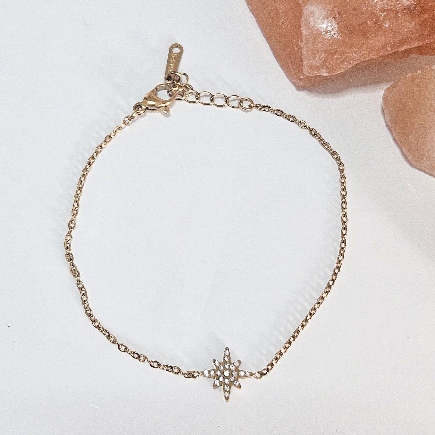 Bracelet dorée étoile strass NEBULA