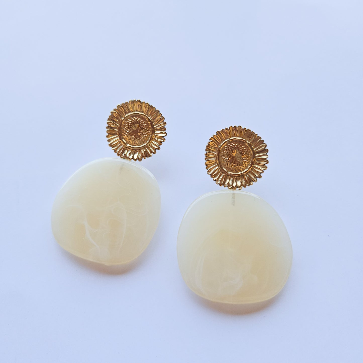 Boucles d'oreilles ZERI beige