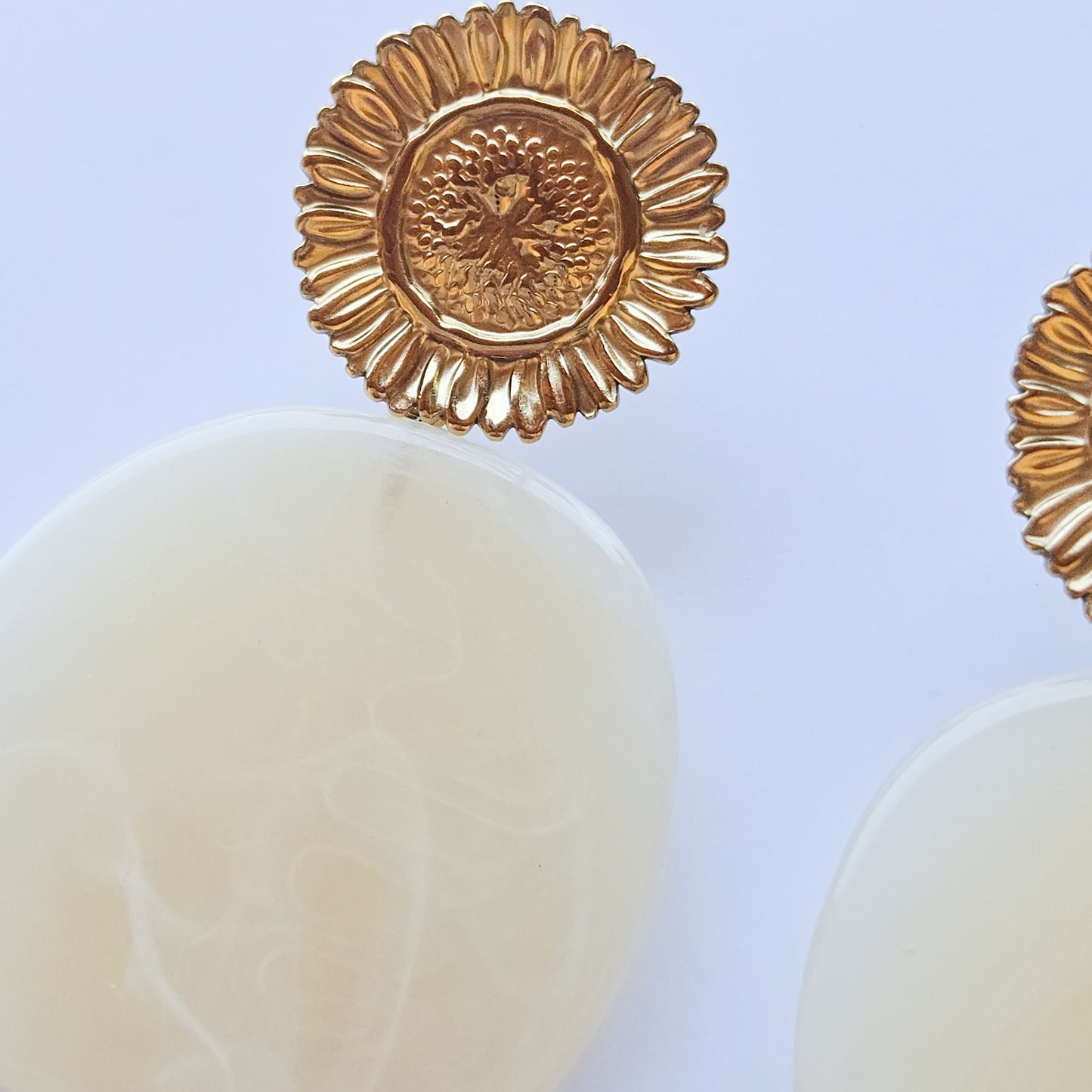 Boucles d'oreilles ZERI beige