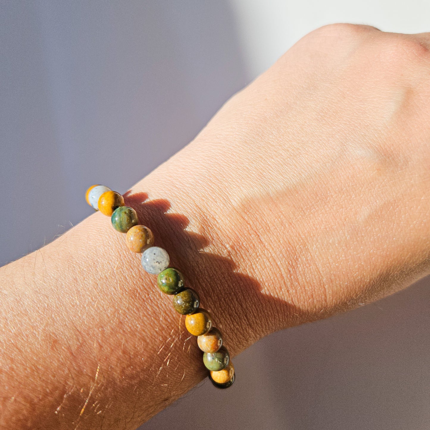 Bracelet en pierre de Jaspe Océan – Calme et ancrage