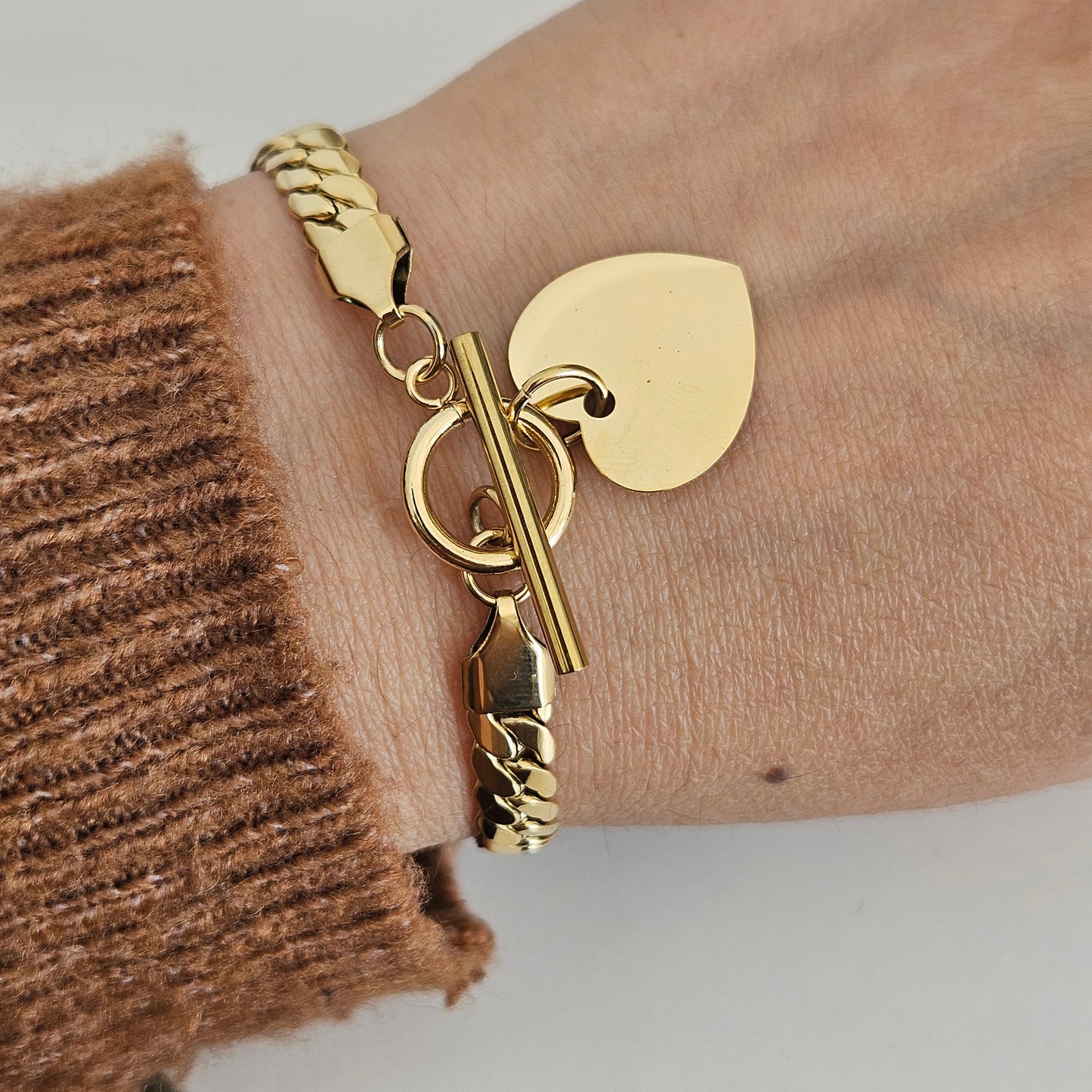 Bracelet coeur doré AMOUR