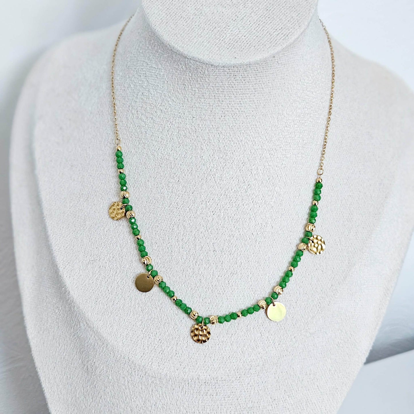 Collier pampille Lara vert