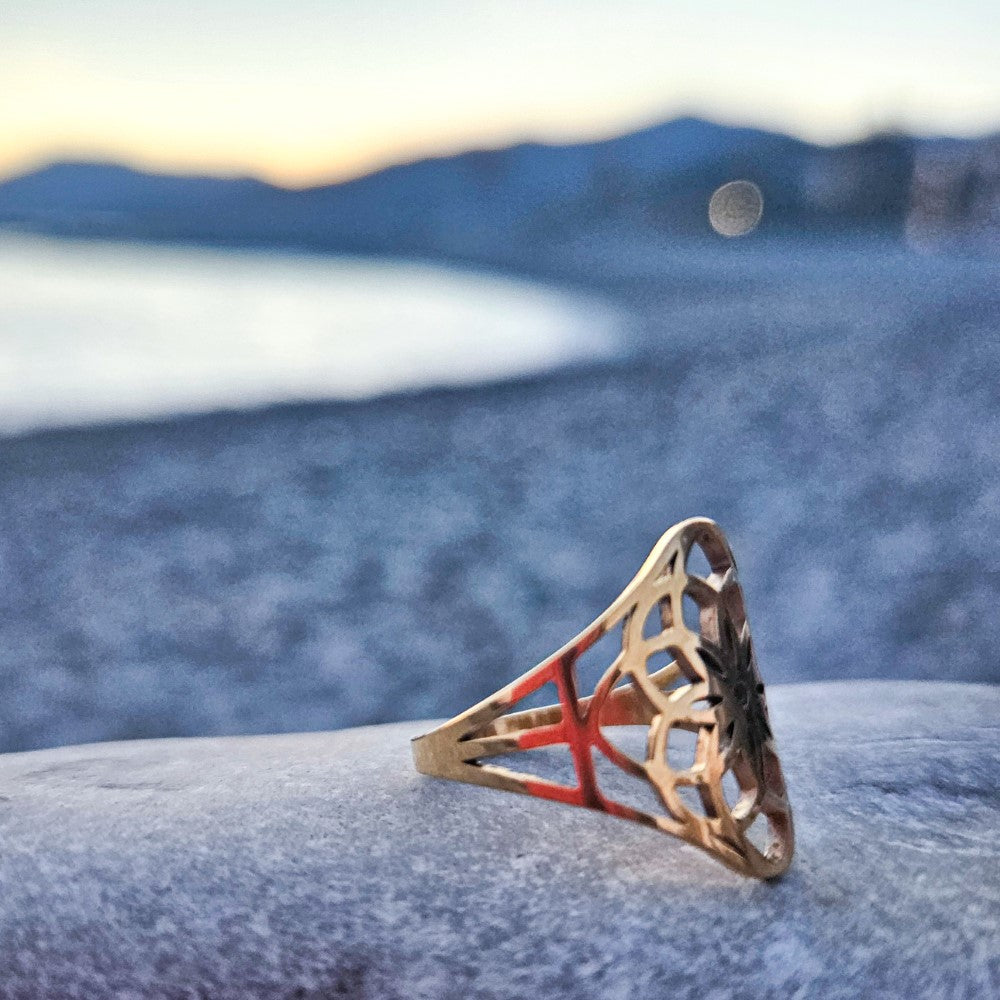 Bague LOTUS dorée - Plaqué or