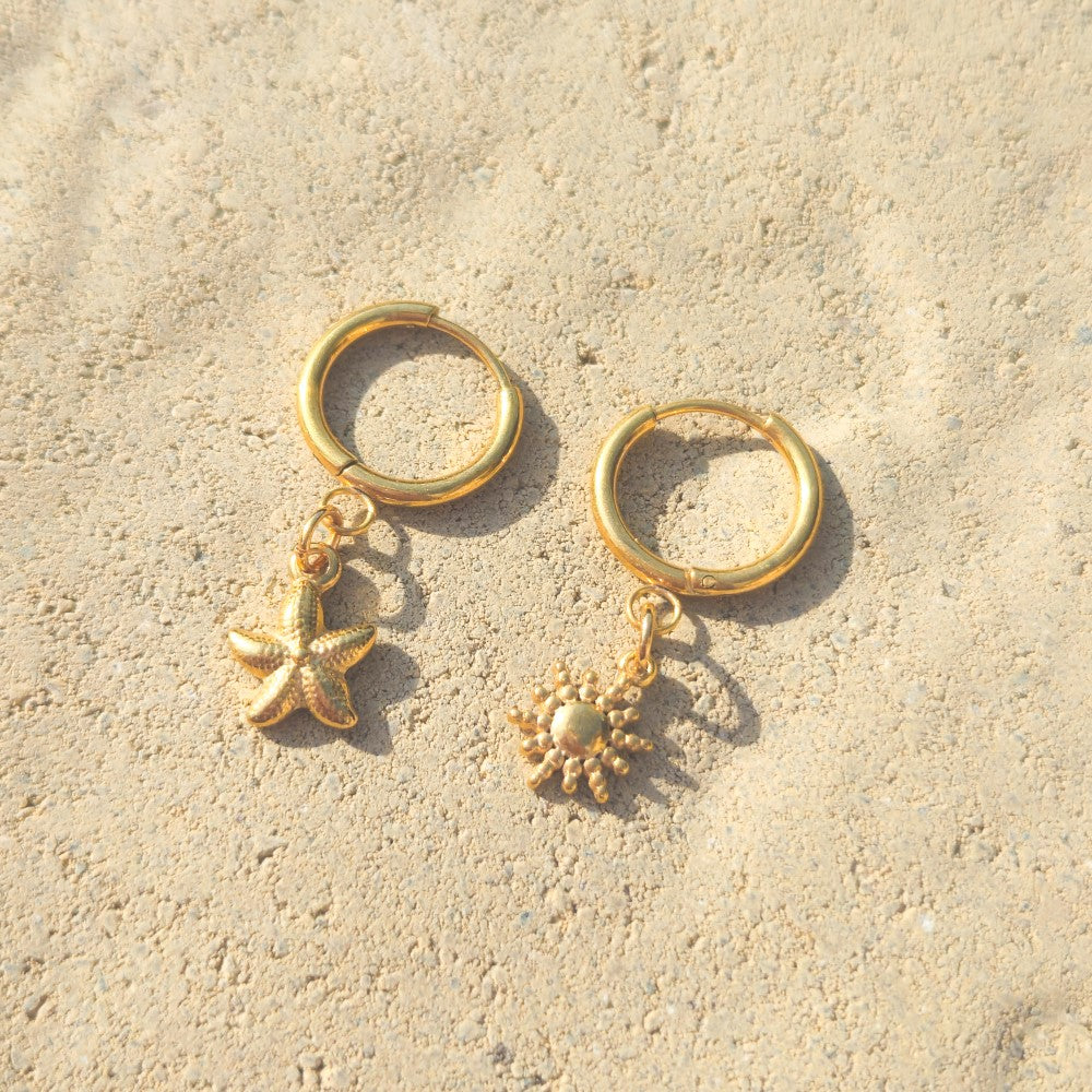 Boucles d'oreille sun & starfish