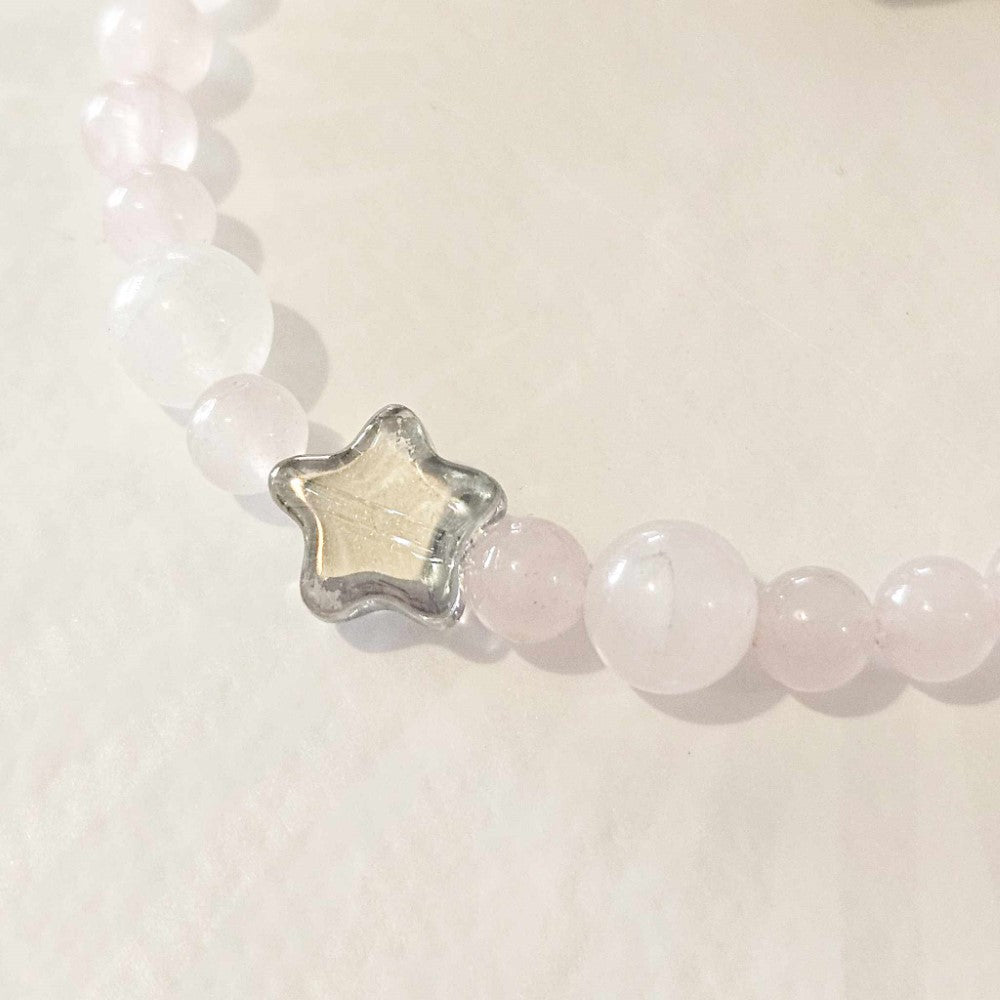 Bracelet ENFANT en pierre de Quartz rose 4mm