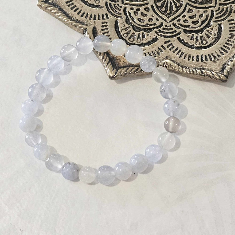 Bracelet ENFANT en pierre de Calcédoine 6mm