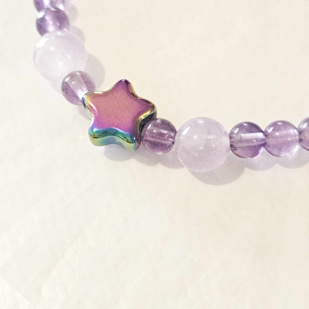 Bracelet ENFANT en pierre d'Améthyste 4mm