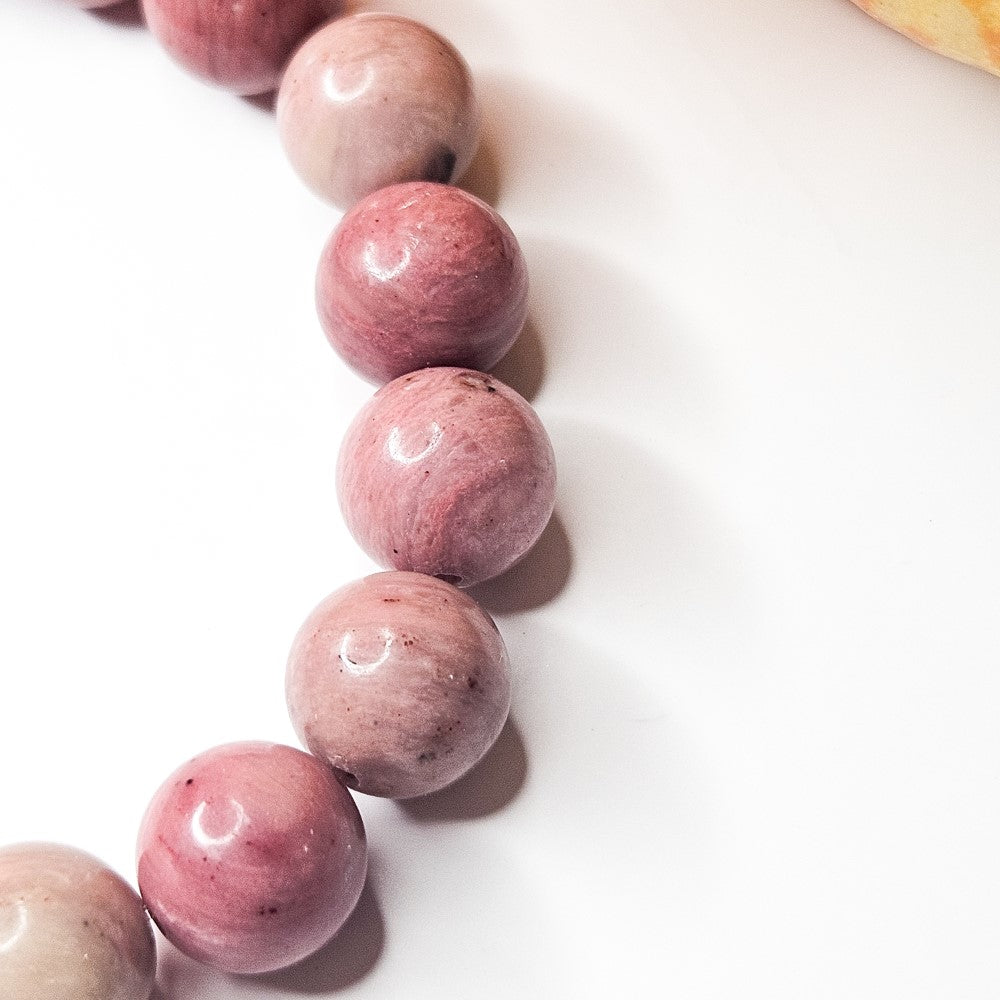 Bracelet pierre en Rhodonite 10 mm