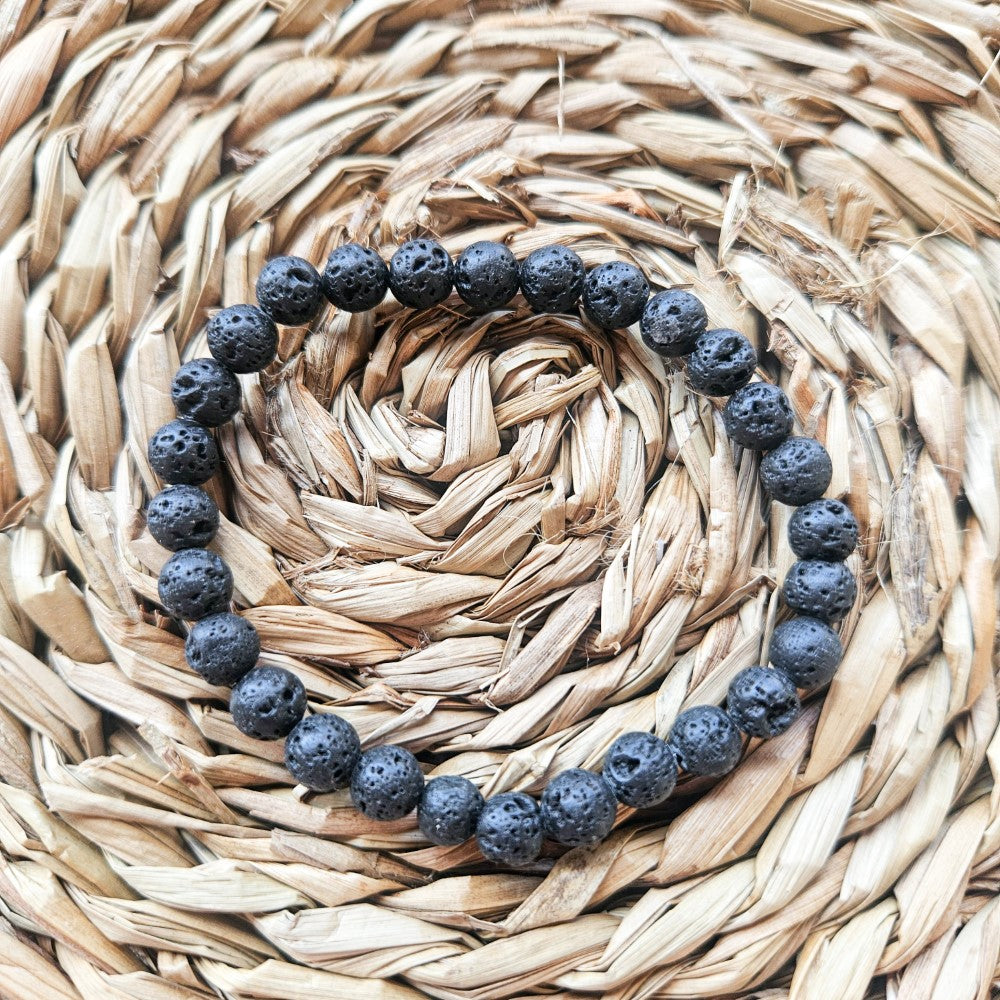 Bracelet en pierre de Lave 6 mm