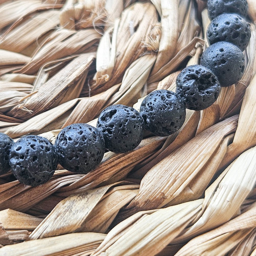 Bracelet en pierre de Lave 6 mm