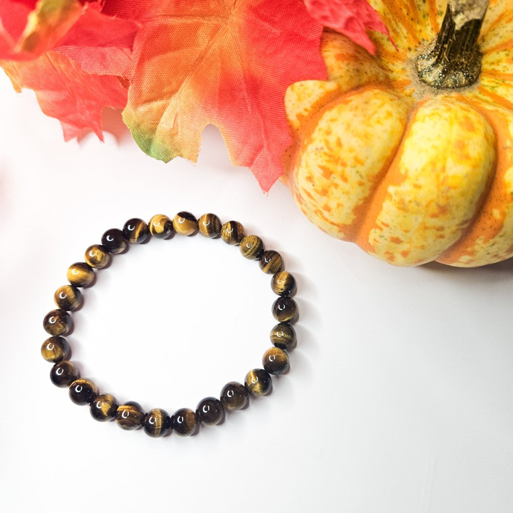 Bracelet homme œil de tigre 8 mm