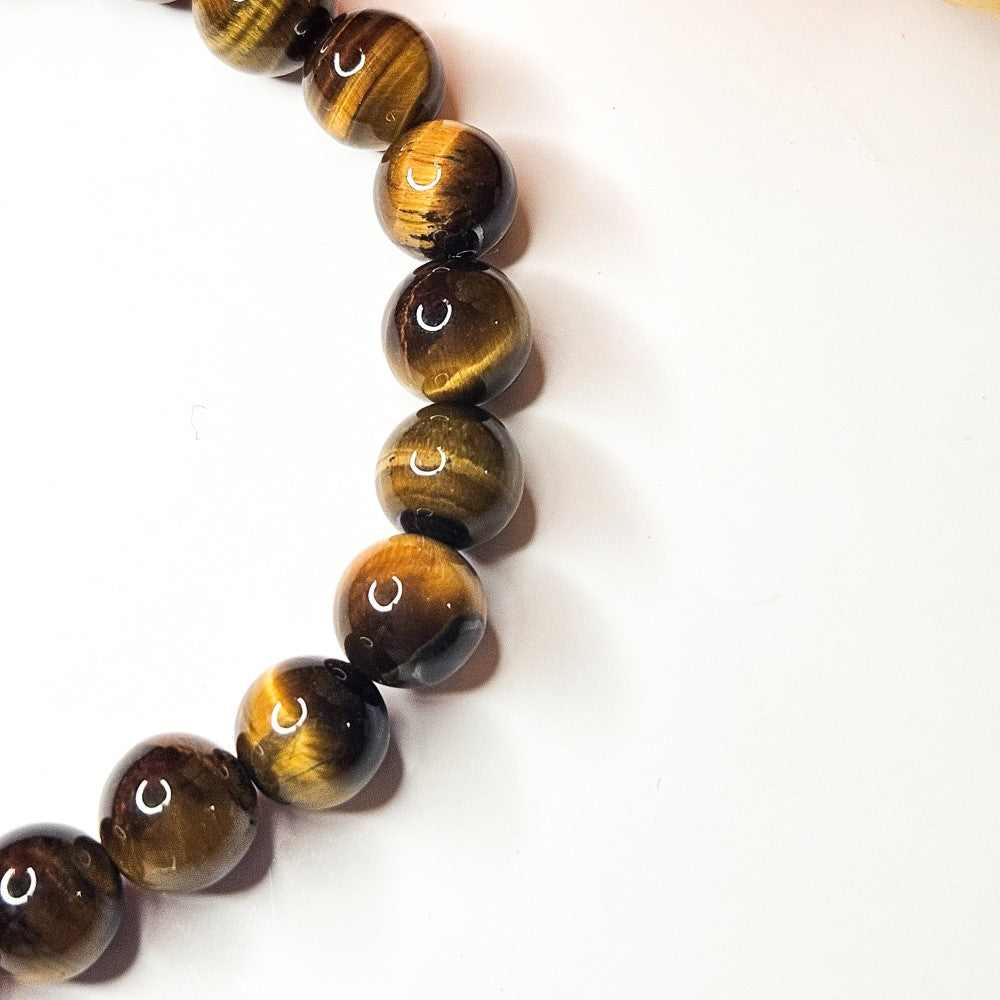 Bracelet homme œil de tigre 8 mm