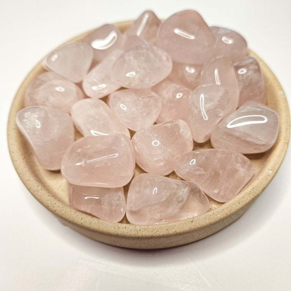 Pierre roulée en quartz rose