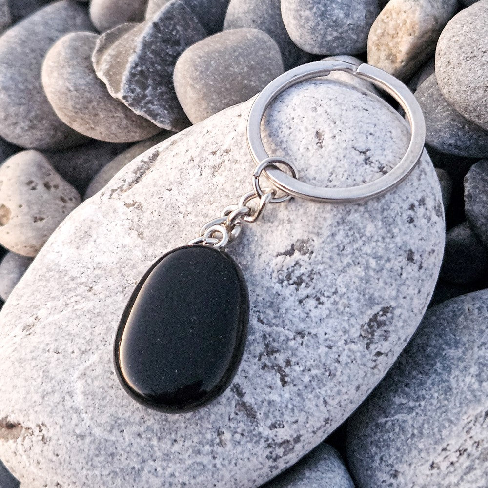 Porte-clé Obsidienne noire