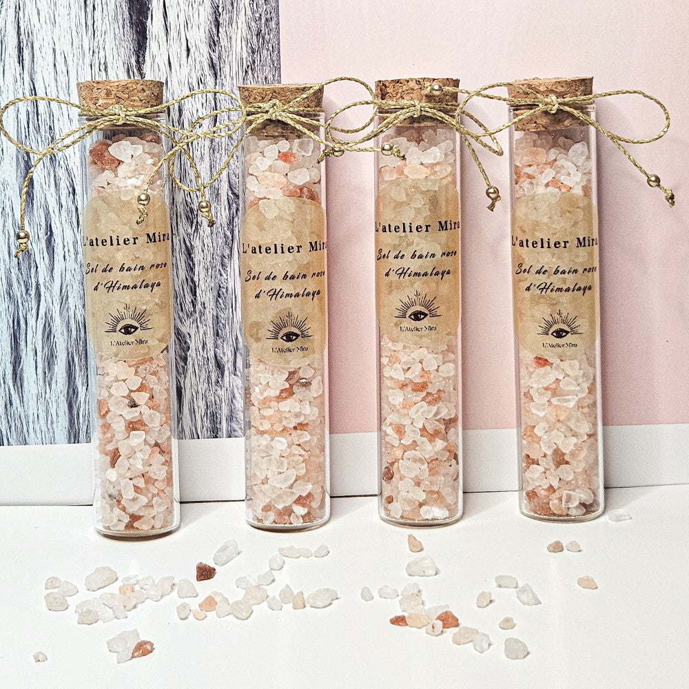 Fiole sel de bain rose d'Himalaya 50gr