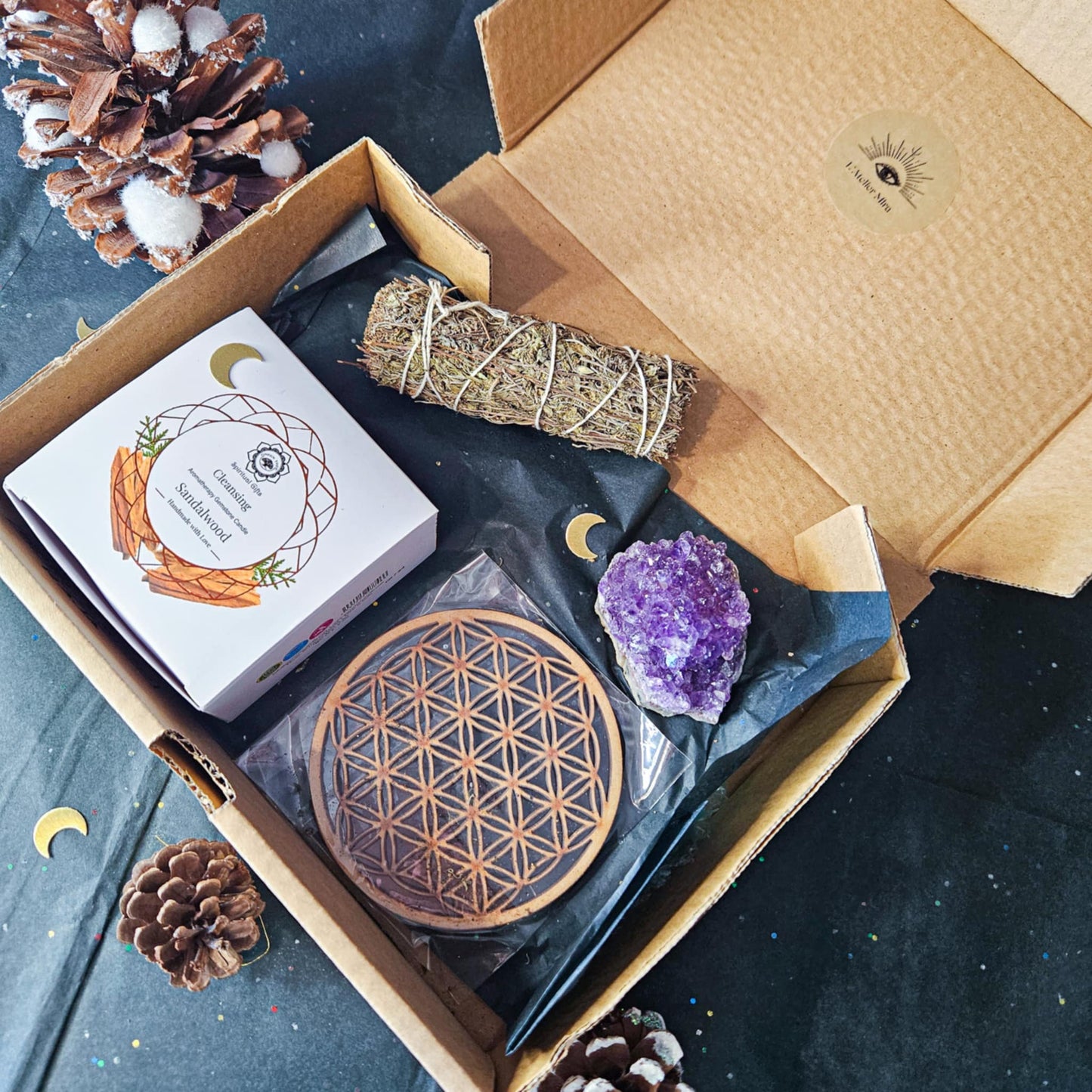 Box harmonie : coffret 4 produits BOIS DE SANTAL/TOURMALINE