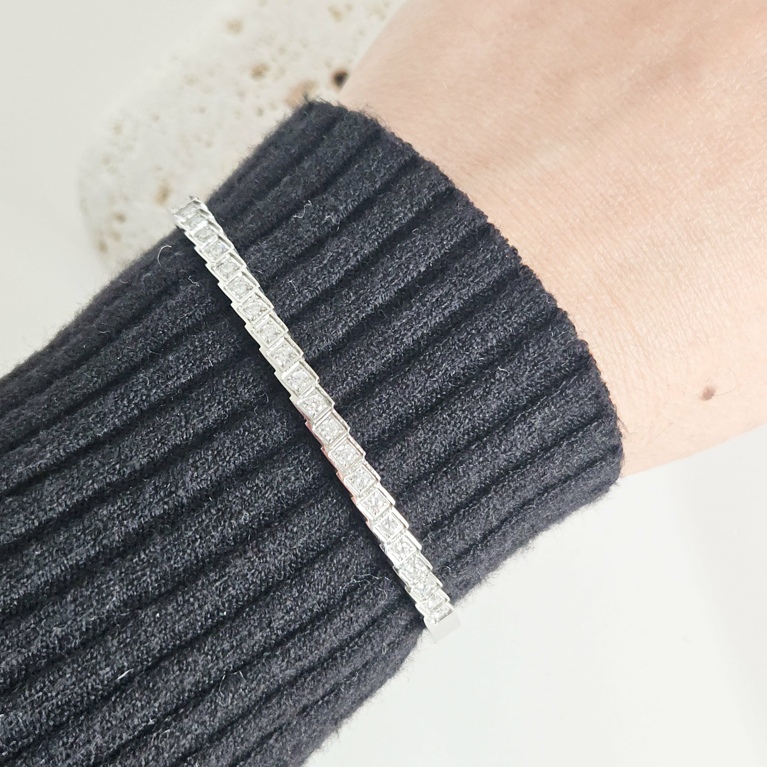 Bracelet jonc Lexa argenté