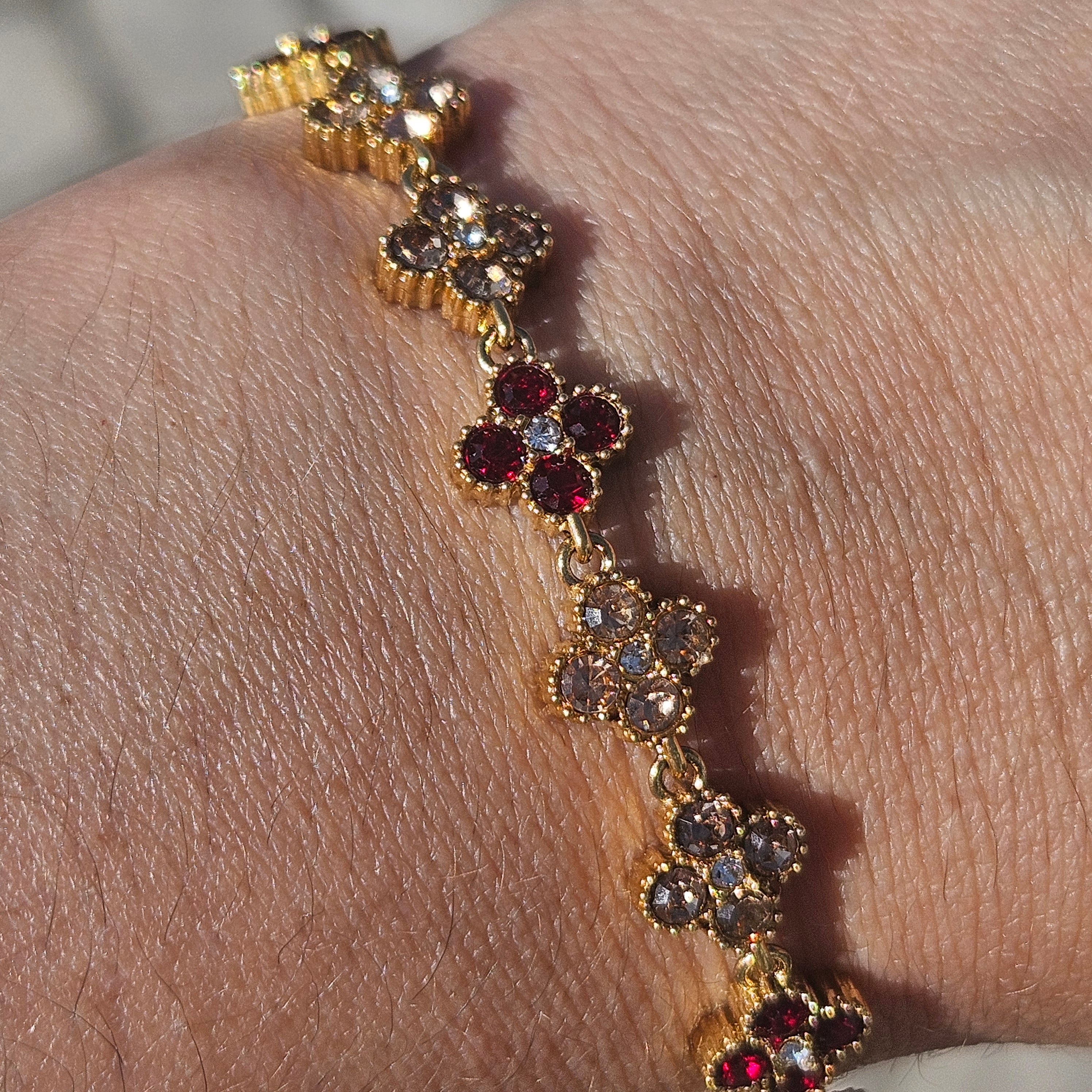 Bracelet trèfle champagne Ana