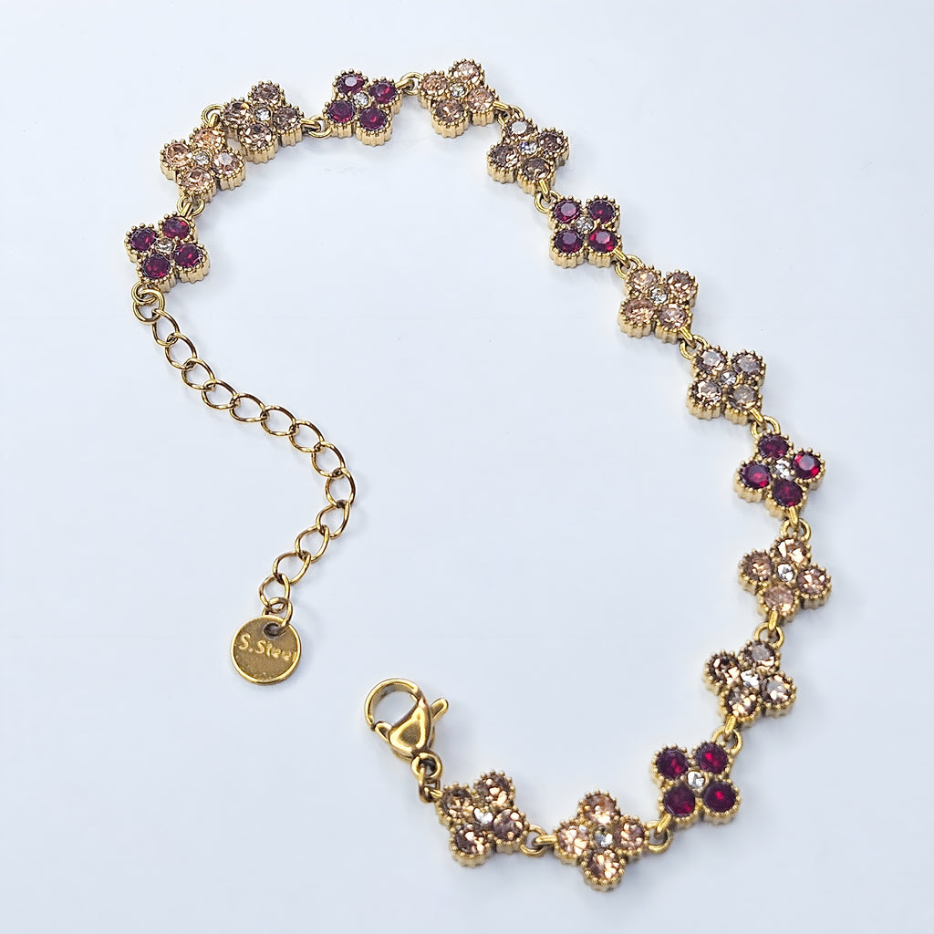 Bracelet trèfle champagne Ana