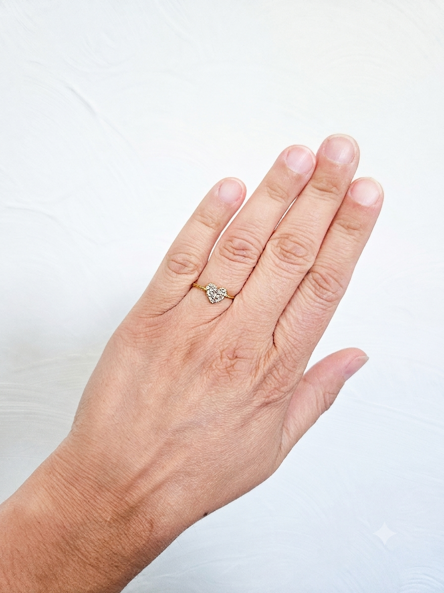 Bague DOLLY cœur strassé
