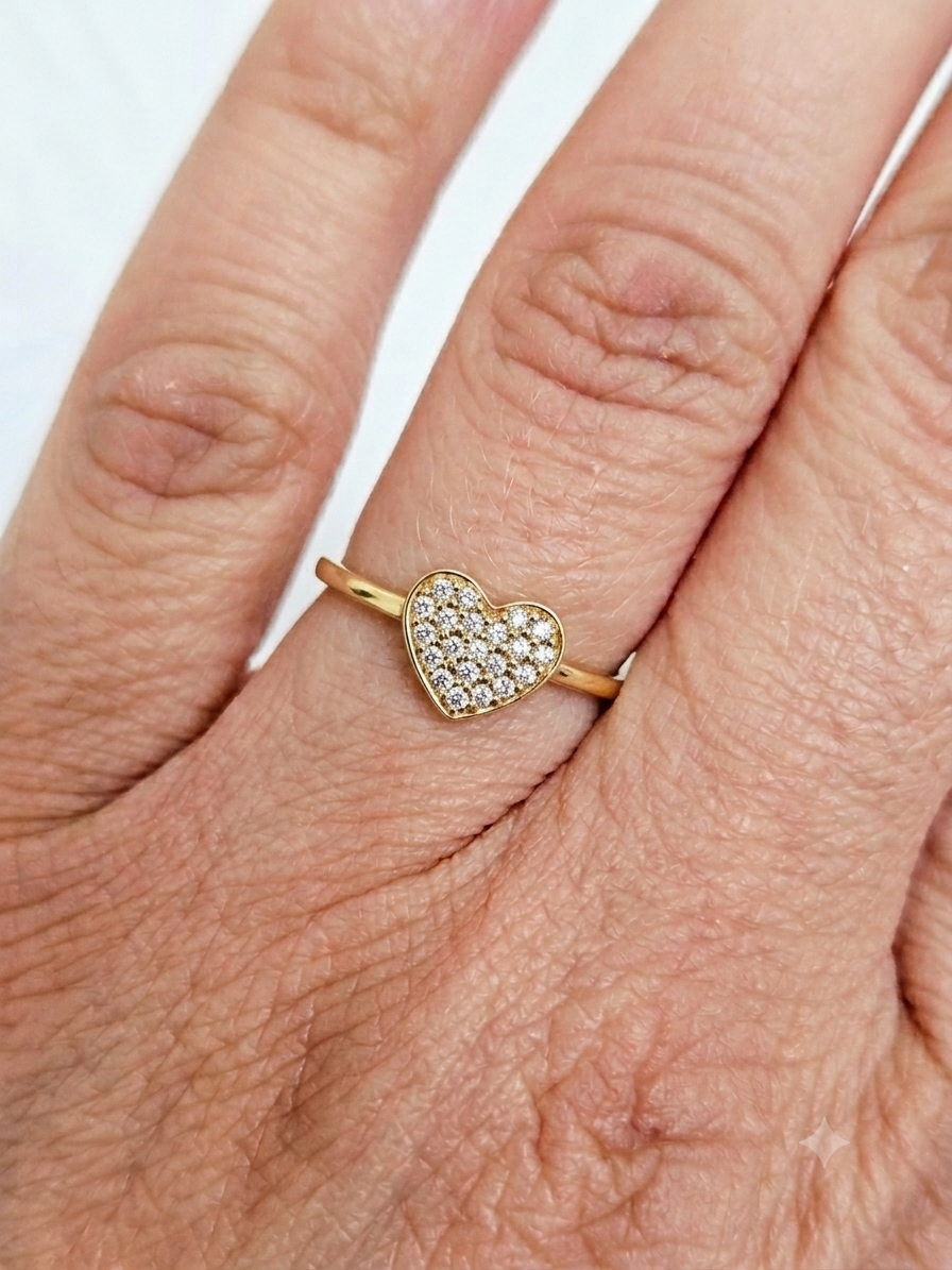 Bague DOLLY cœur strassé