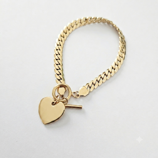 Bracelet coeur doré AMOUR