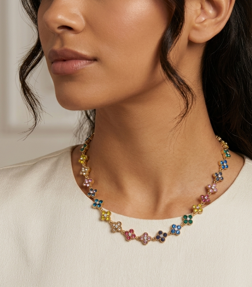 Collier multicolore FLEUR