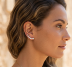 Boucles d’oreilles dorées en acier inoxydable perles longues Maé