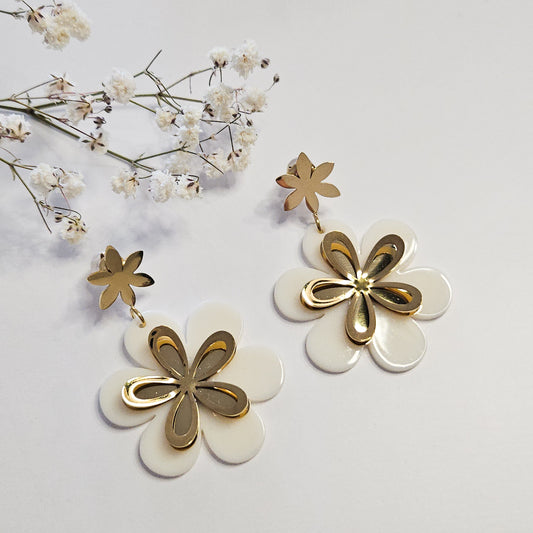 Boucles d'oreilles Merilys - Blanc