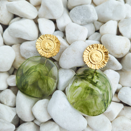 Boucles d'oreilles ZERI kaki