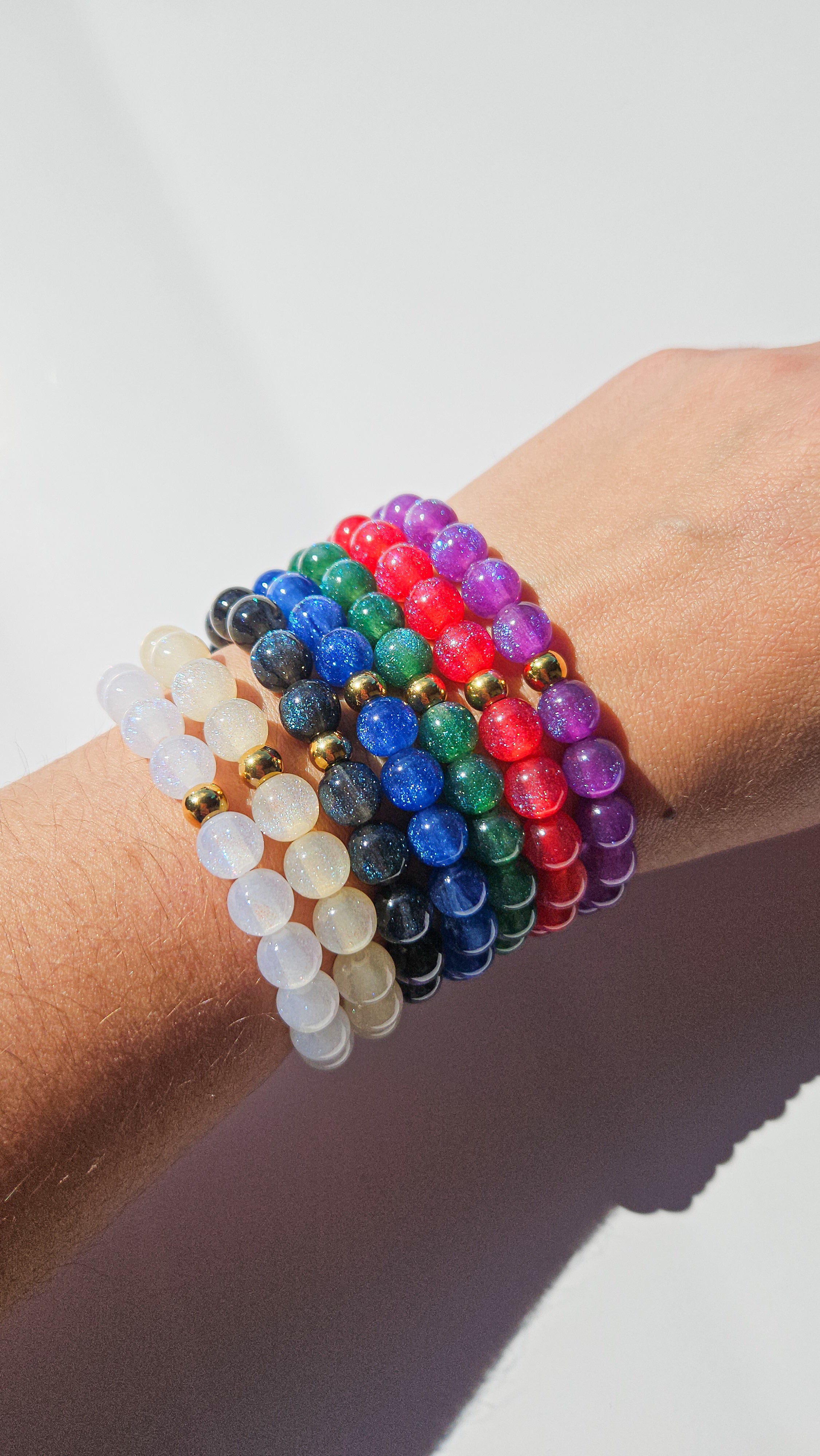 Bracelet paillette MILA Rose fumé