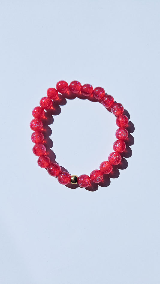 Bracelet paillette MILA ROUGE