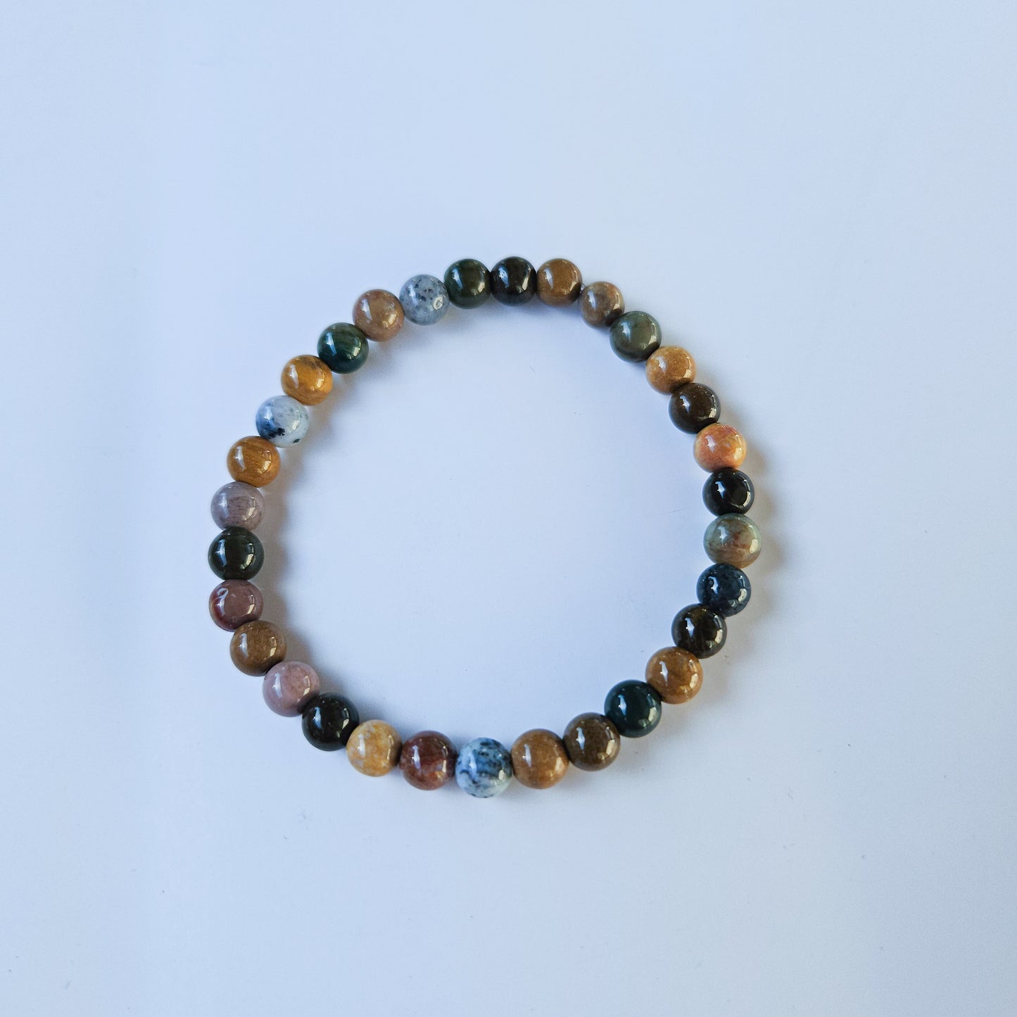 Bracelet en pierre de Jaspe Océan – Calme et ancrage