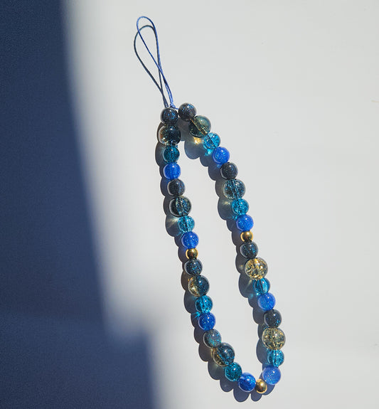 Cordon de téléphone cristal BLUE