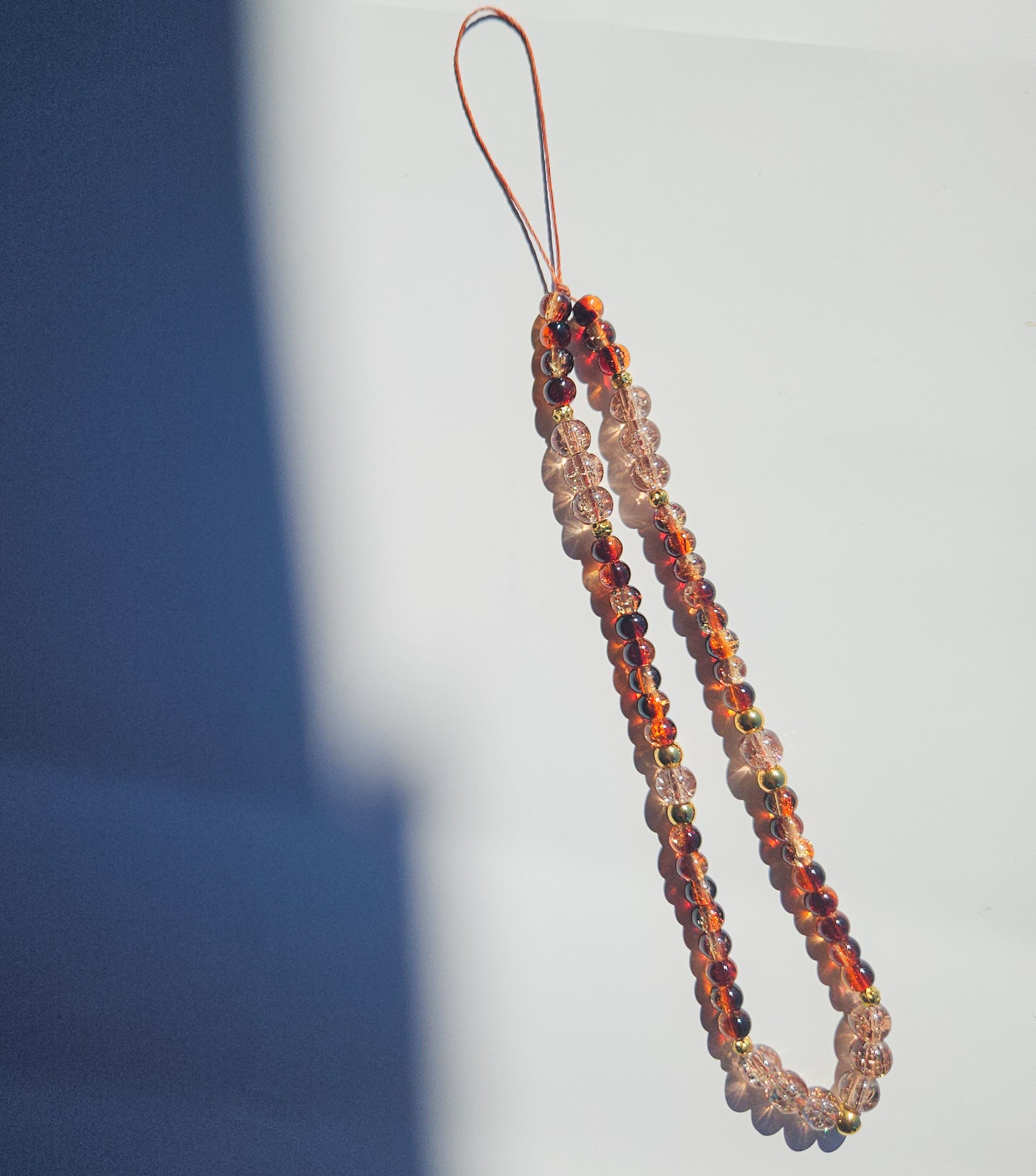 Cordon de téléphone cristal BROWN