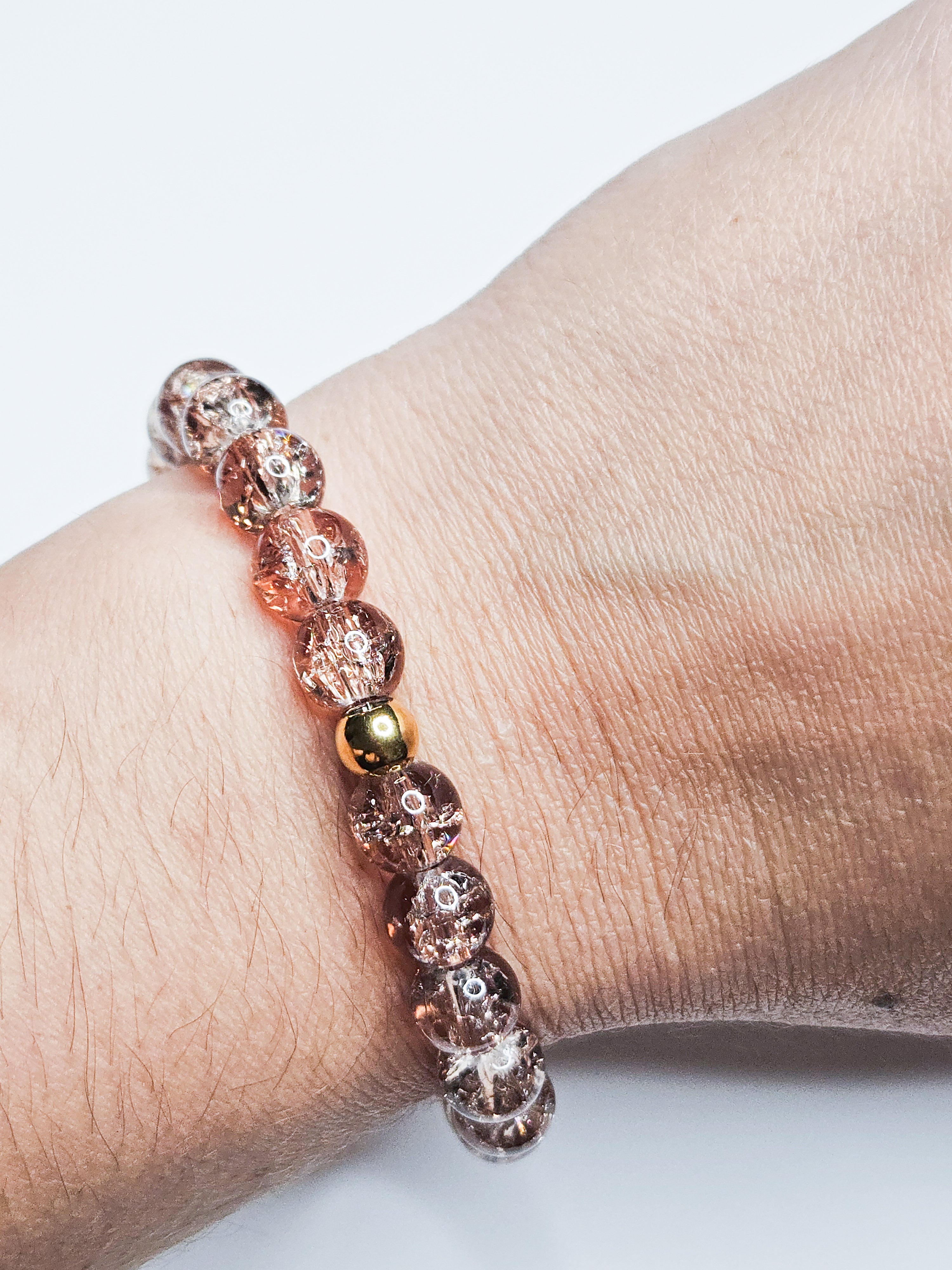 Bracelet paillette MILA Rose fumé