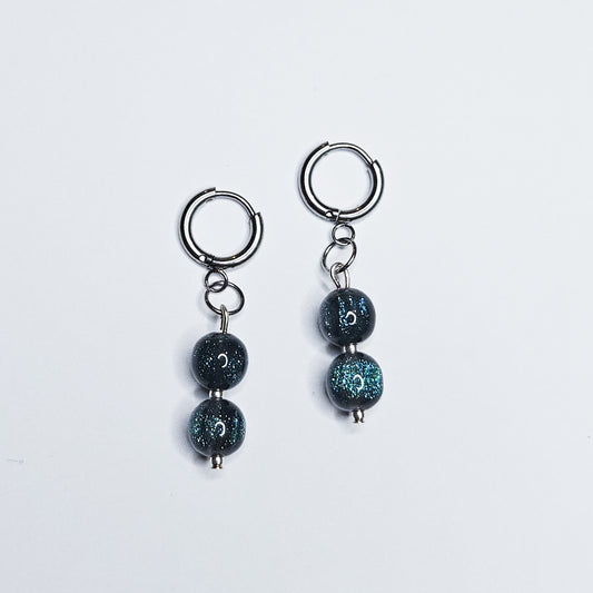 Boucles d'oreilles Esméa bleu marine