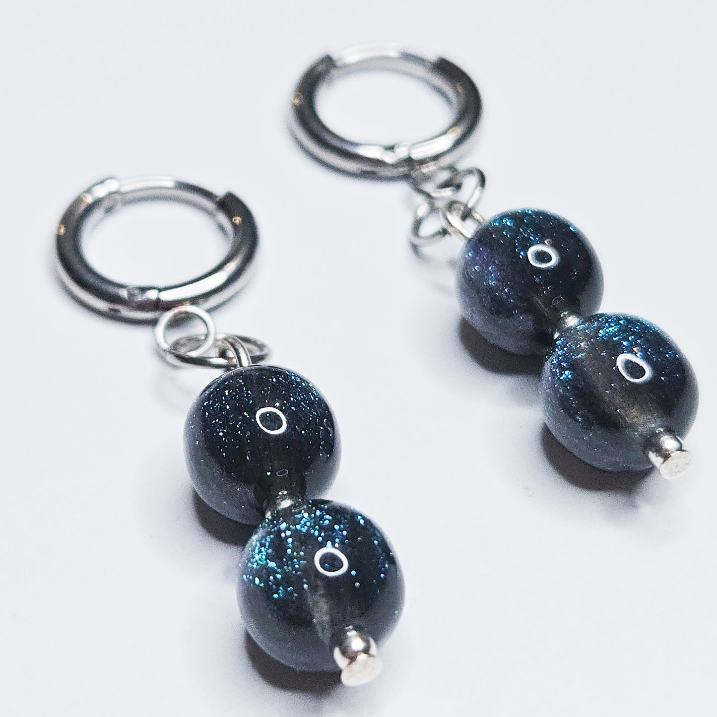 Boucles d'oreilles Esméa bleu marine