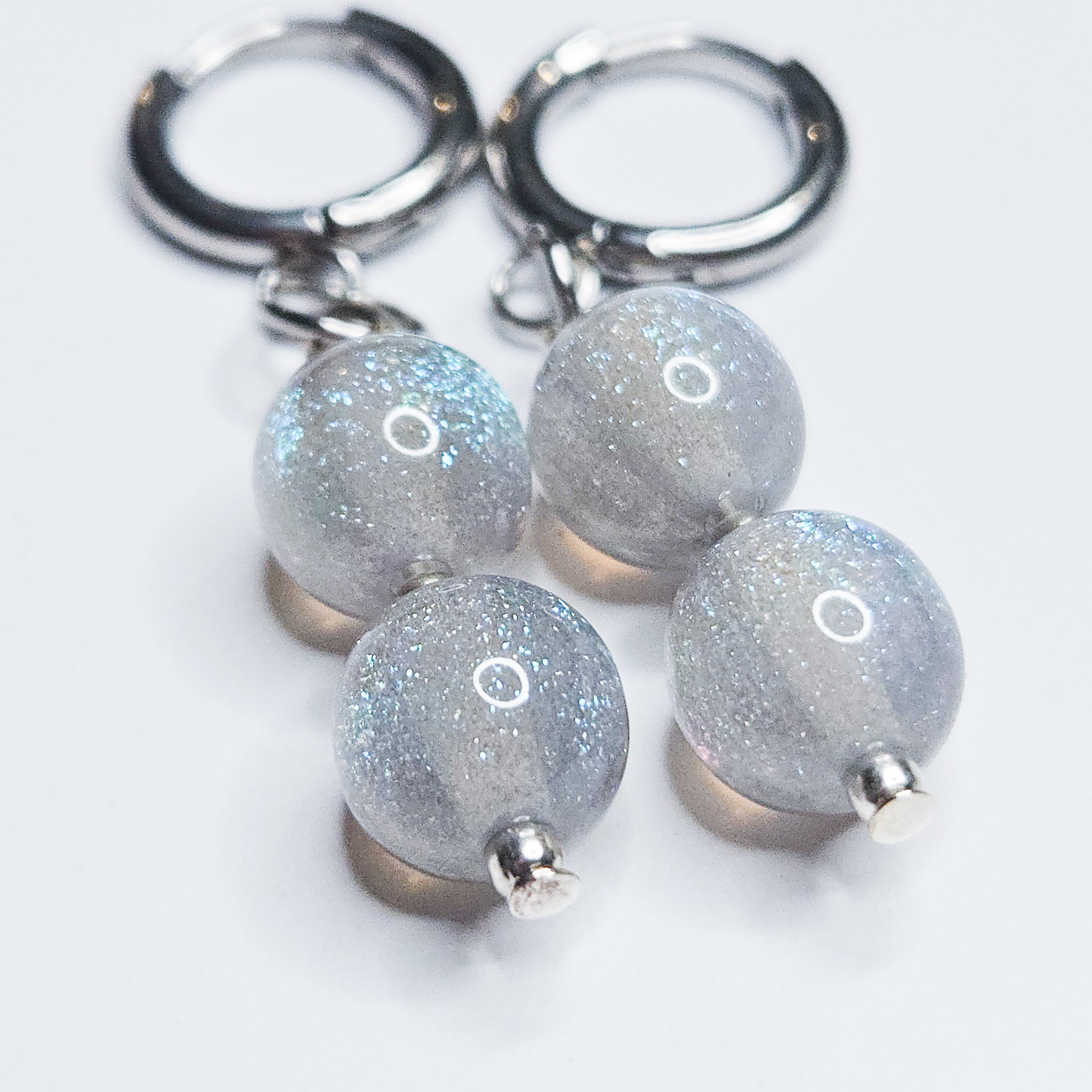 Boucles d'oreilles Esméa gris