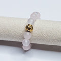 Bague pierre minérale Luméa Quartz rose or