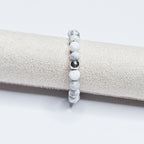 Bague pierre minérale Néora Howlite argent