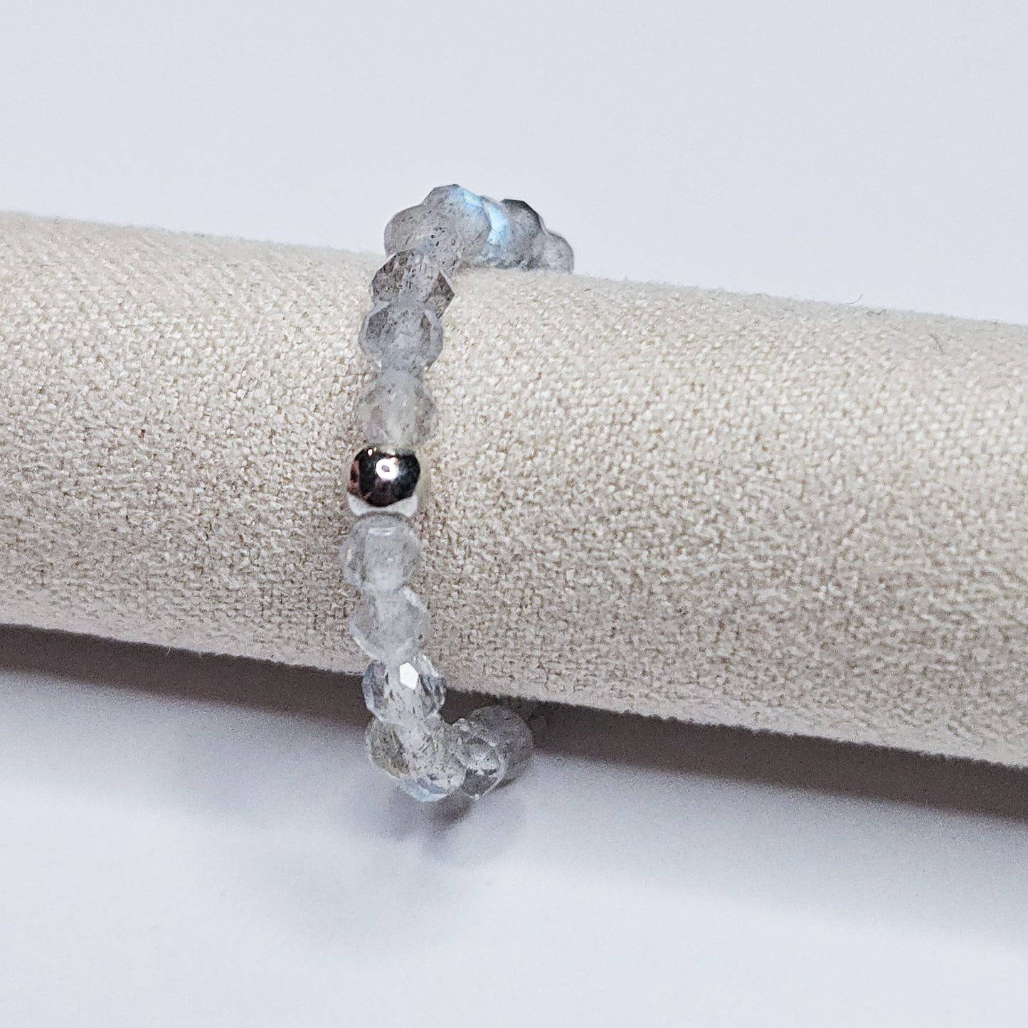 Bague pierre minérale Néora Labradorite argent