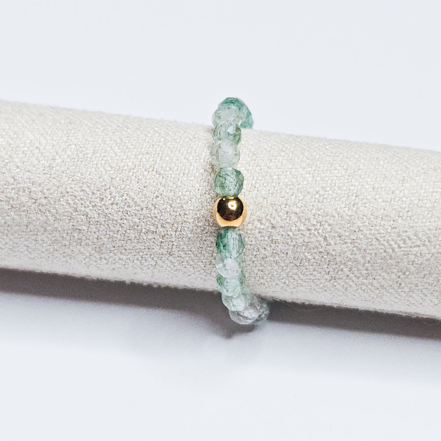 Bague pierre minérale Néora Aventurine or