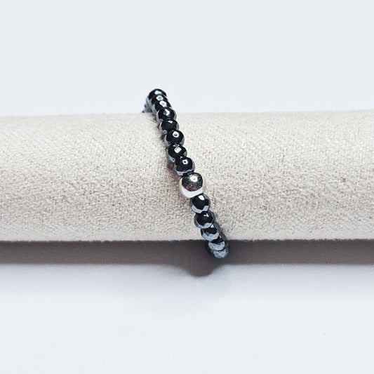 Bague pierre minérale Néora Hématite argent