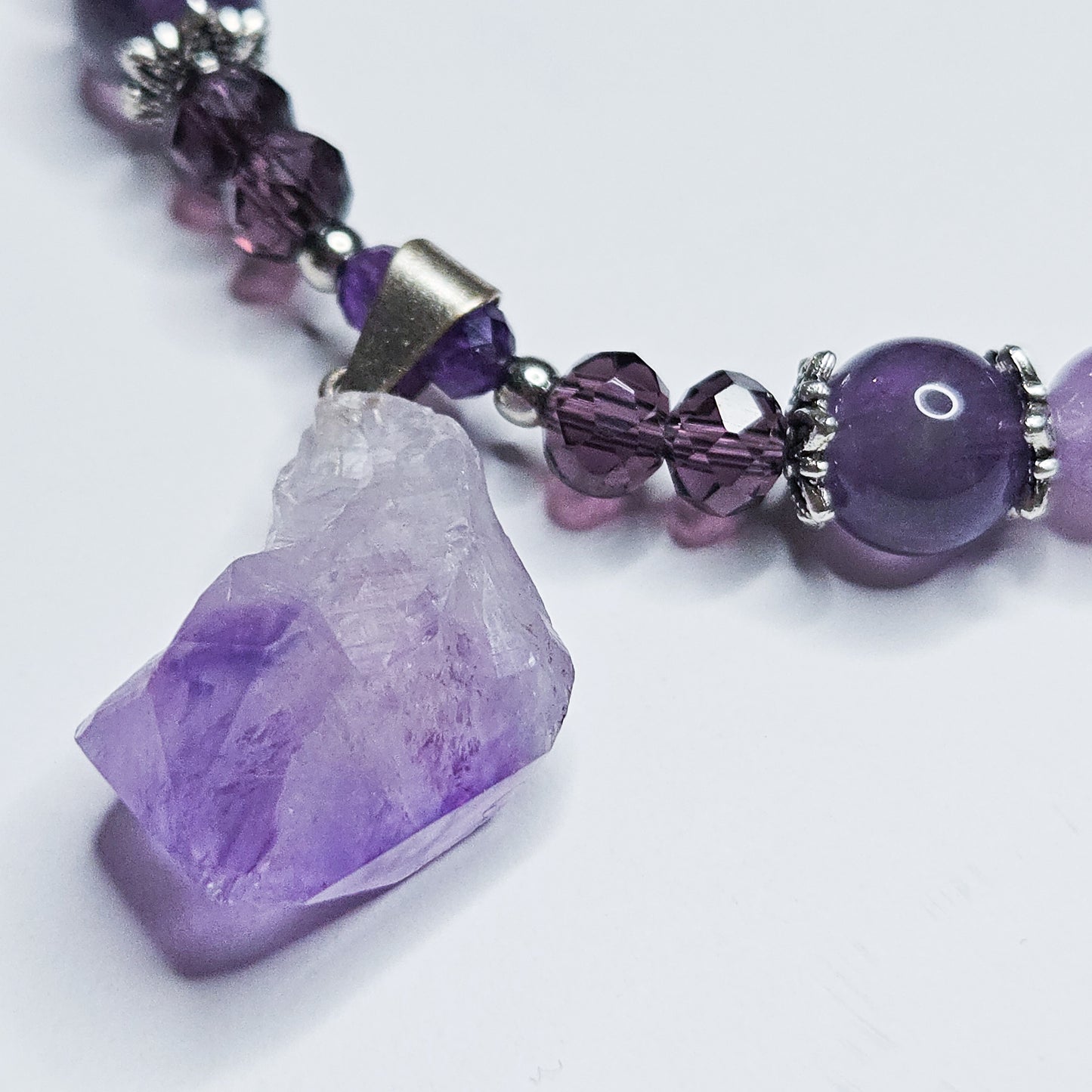 Parure collier + bracelet Violéa en Améthyste