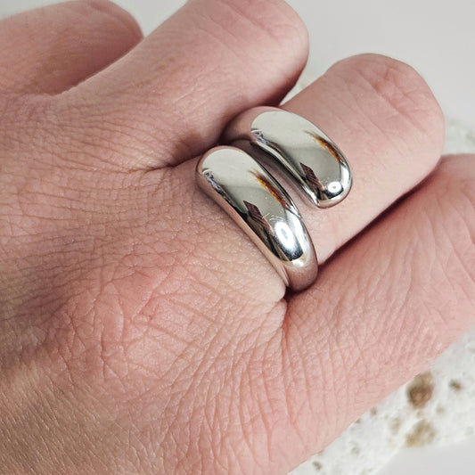 Anneau Camille argenté